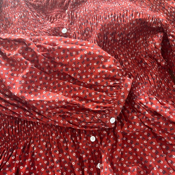 Challis Button-Front Mini Dress in Tiny Daisy - Picture 5 of 5